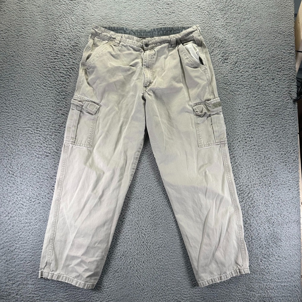 Wrangler Pant Mens‎ 36x30 Beige Cargo Straight Leg Workwear Utility Technician